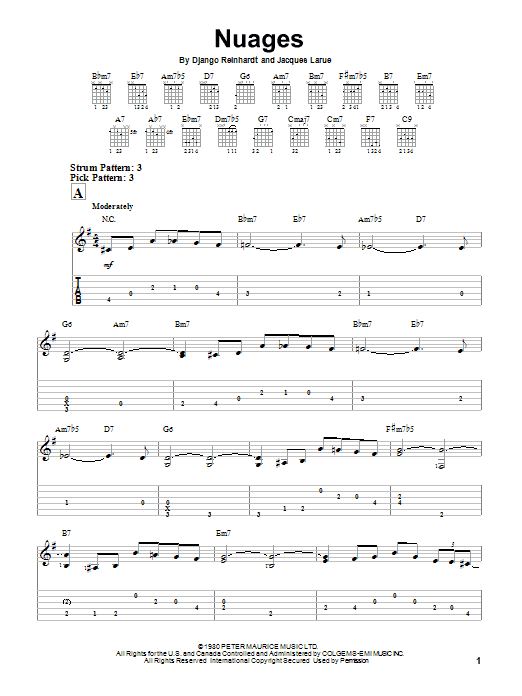 Django Reinhardt Nuages Chords