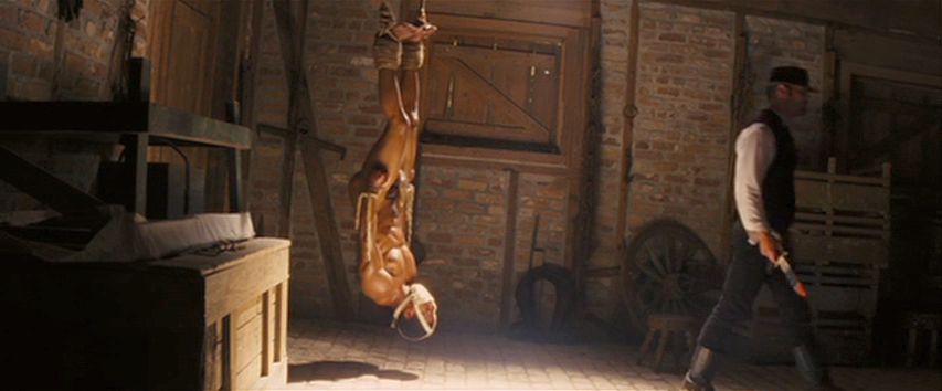 Django Unchained Jamie Foxx Hanging Upside Down