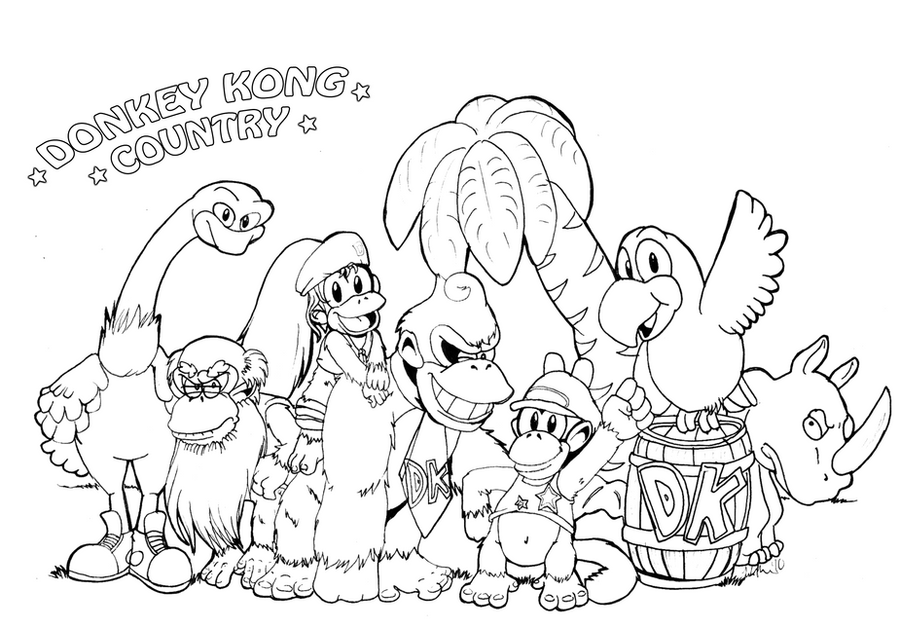 Donkey Kong Country Returns Coloring Pages