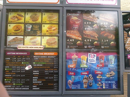 Dunkin Doughnuts Menu