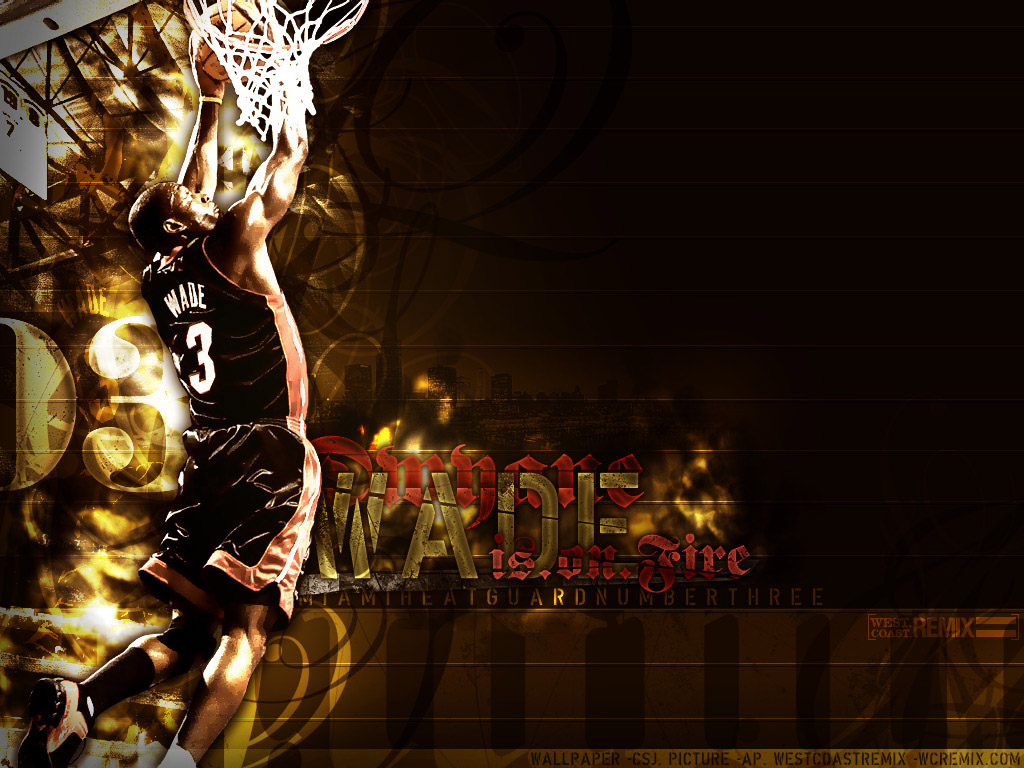 Dwyane Wade Dunking Wallpaper