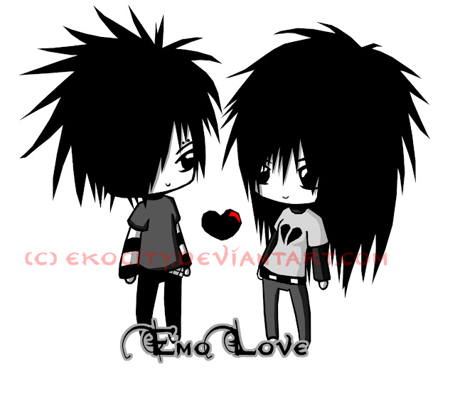 Emo Love Kiss Wallpaper