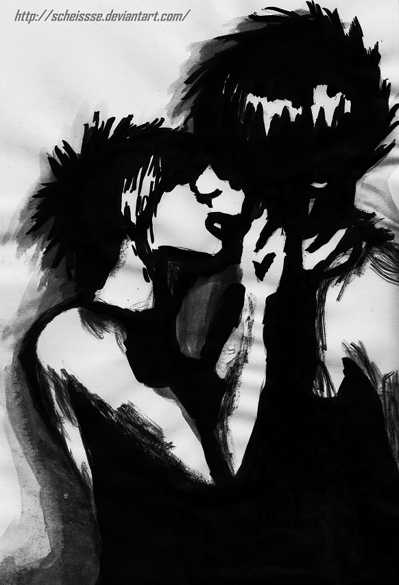 Emo Love Kiss Wallpaper