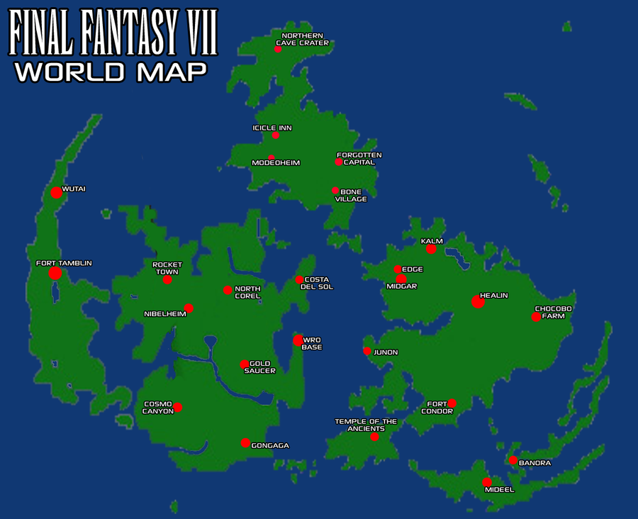 Ffvii World Map