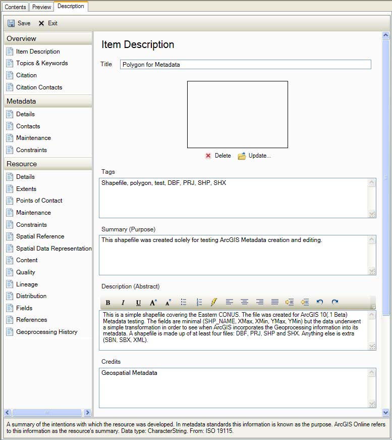 Fgdc Metadata Editor For Arcgis 10.1