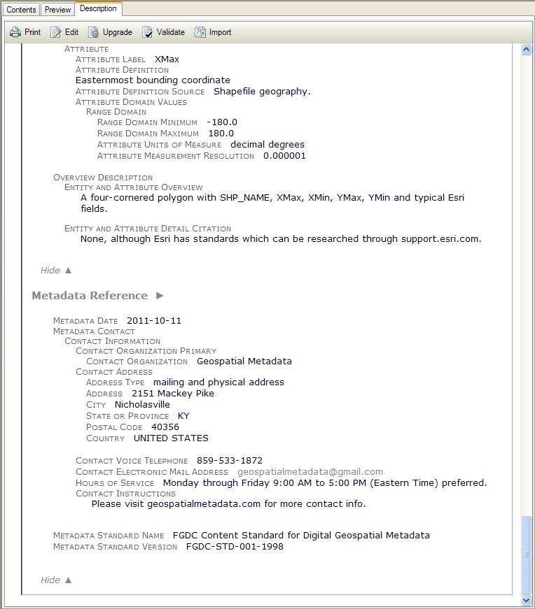 Fgdc Metadata Editor For Arcgis 10.1