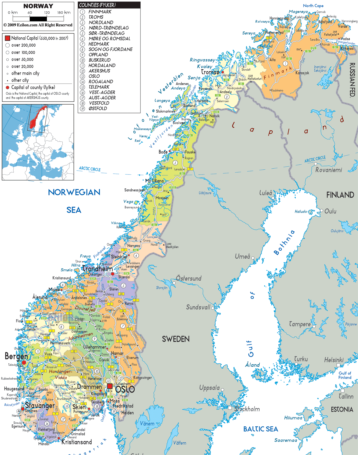 Fjords Of Norway Map