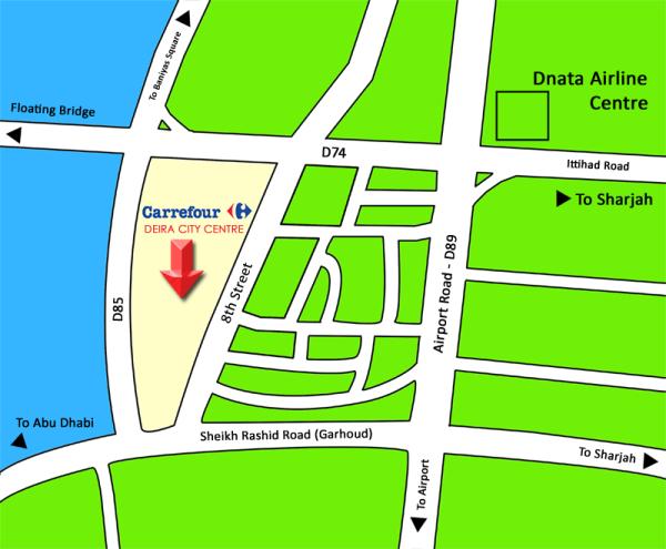 Fujairah City Centre Location Map