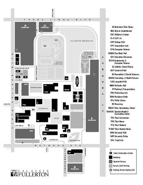 Fullerton College Map
