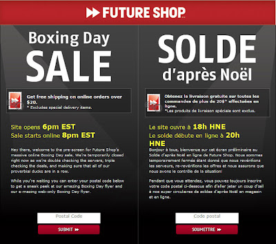 Future Shop Boxing Day Sales Toronto