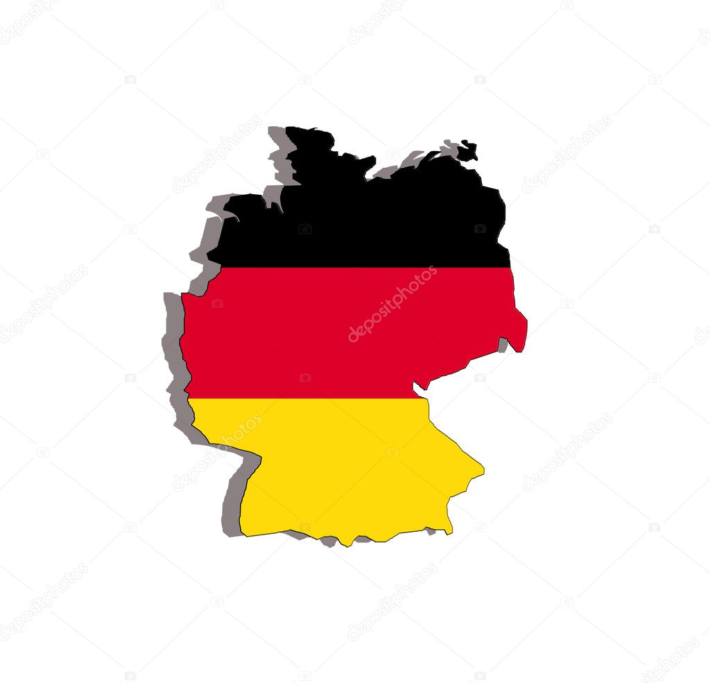 Germany Flag Map