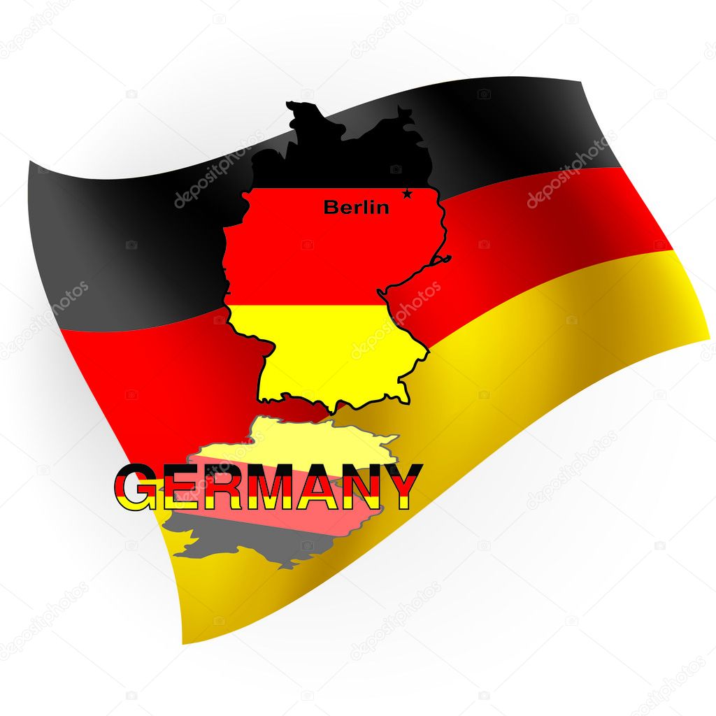 Germany Flag Map