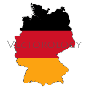Germany Flag Map