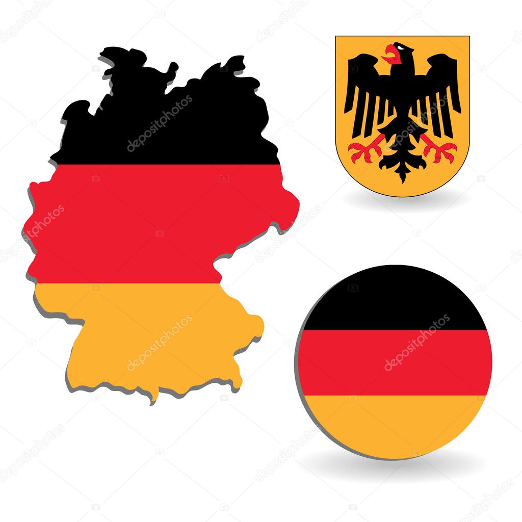 Germany Flag Map