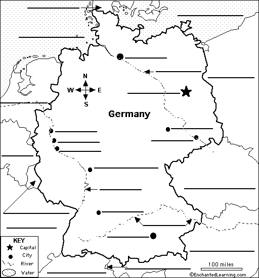 Germany Map Rivers