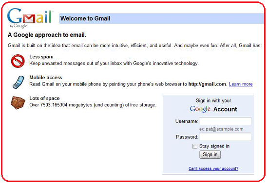 Gmail Account Login Sign Up