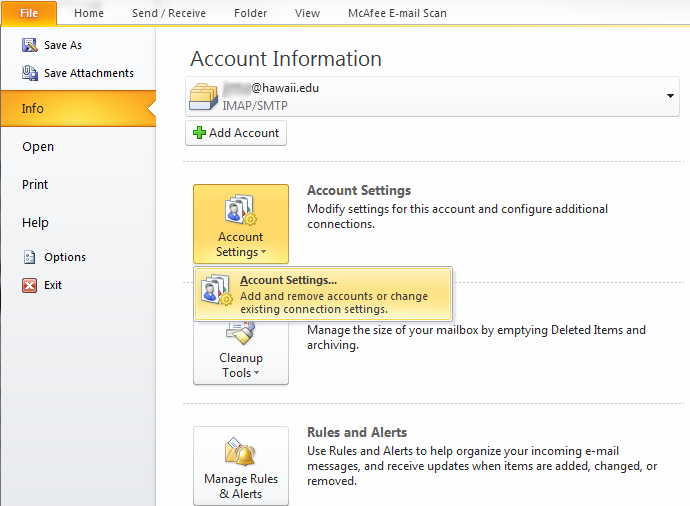 Gmail Account Settings For Outlook 2010