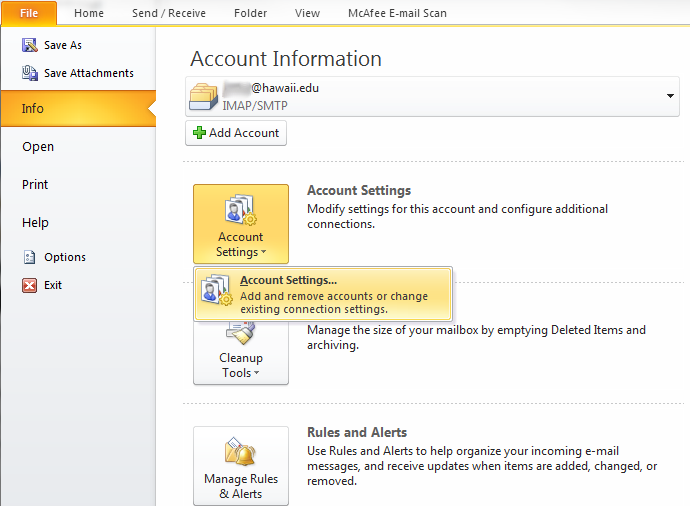 Gmail Account Settings Outlook 2010