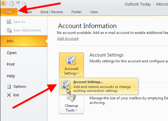 Gmail Account Settings Outlook 2010