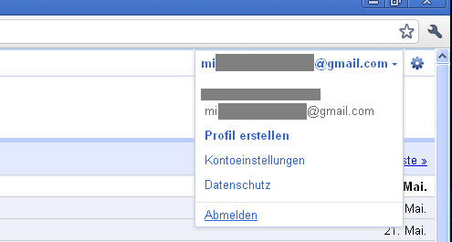Gmail Logout Button