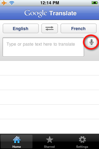 Google Translate Application