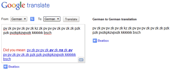 Google Translate Beatbox