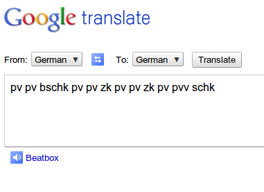 Google Translate Beatbox Songs