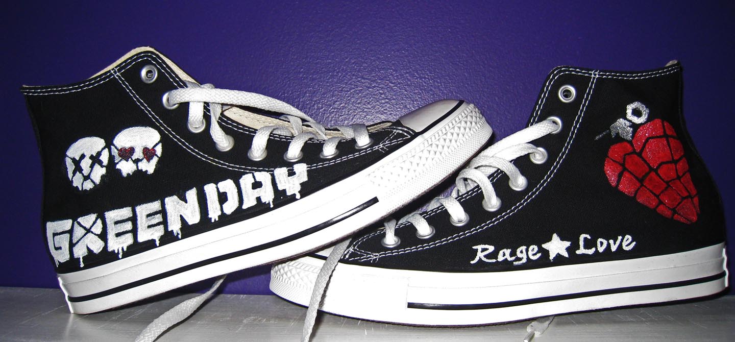 Green Day Converse Shoes