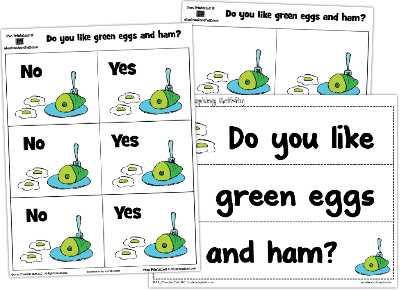 Green Eggs And Ham Activities For Prek