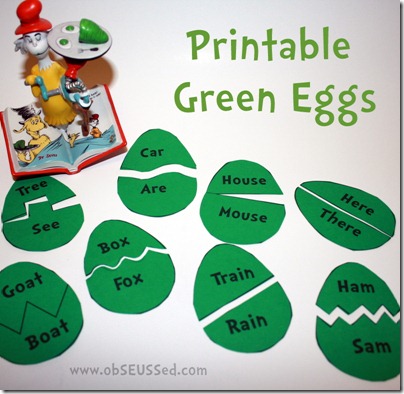 Green Eggs And Ham Craft Activities