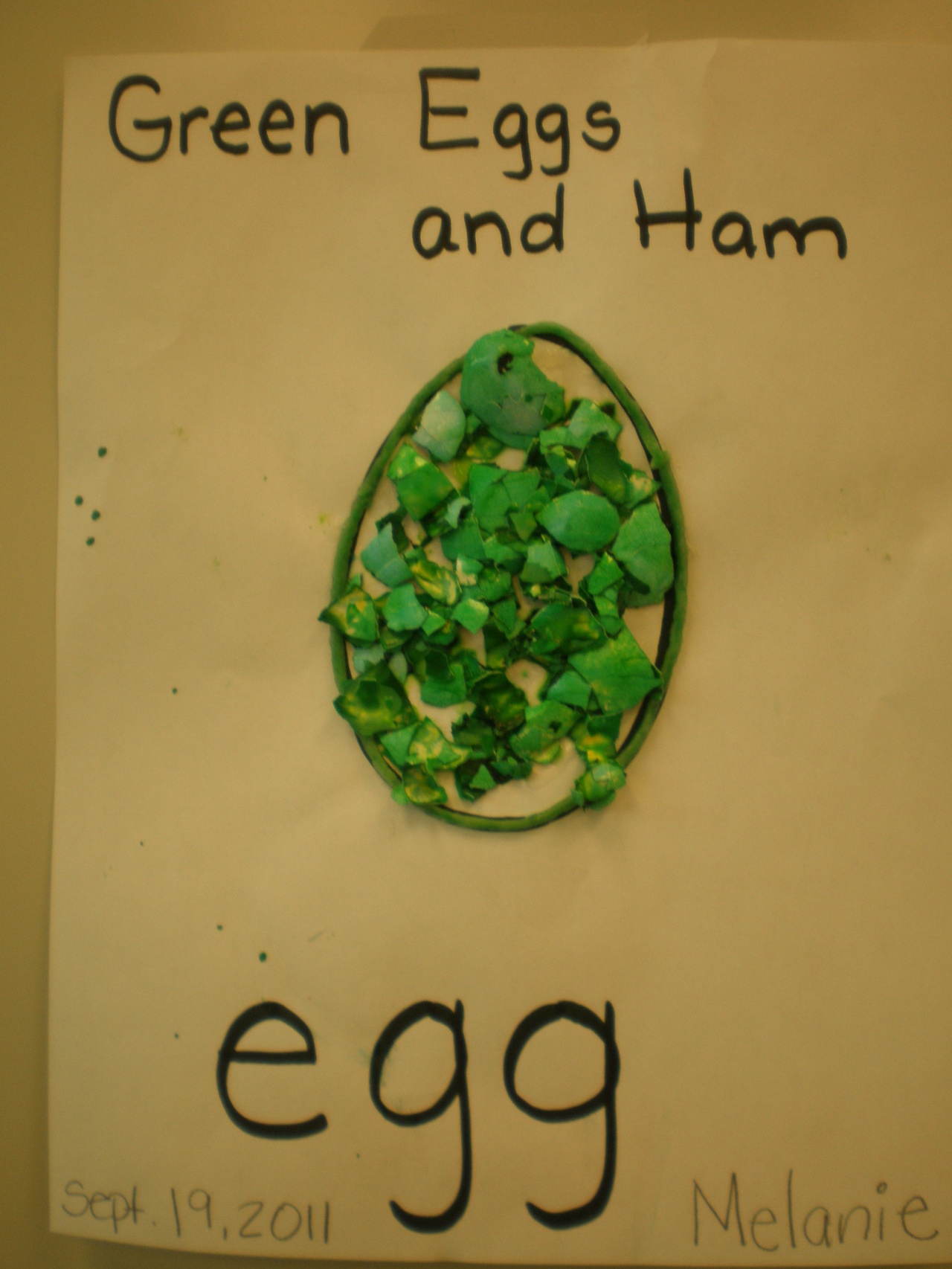 Green Eggs And Ham Craft Preschool