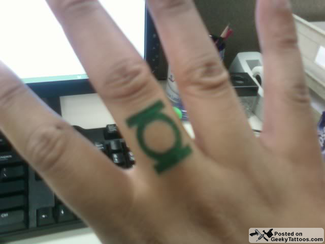 Green Lantern Ring Tattoo