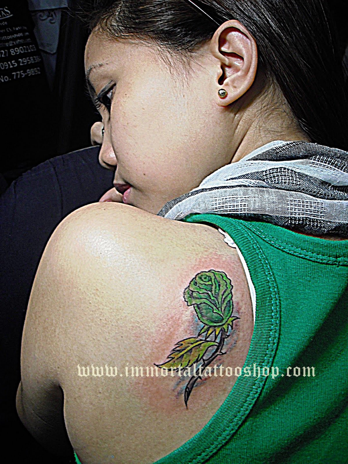 Green Rose Tattoo