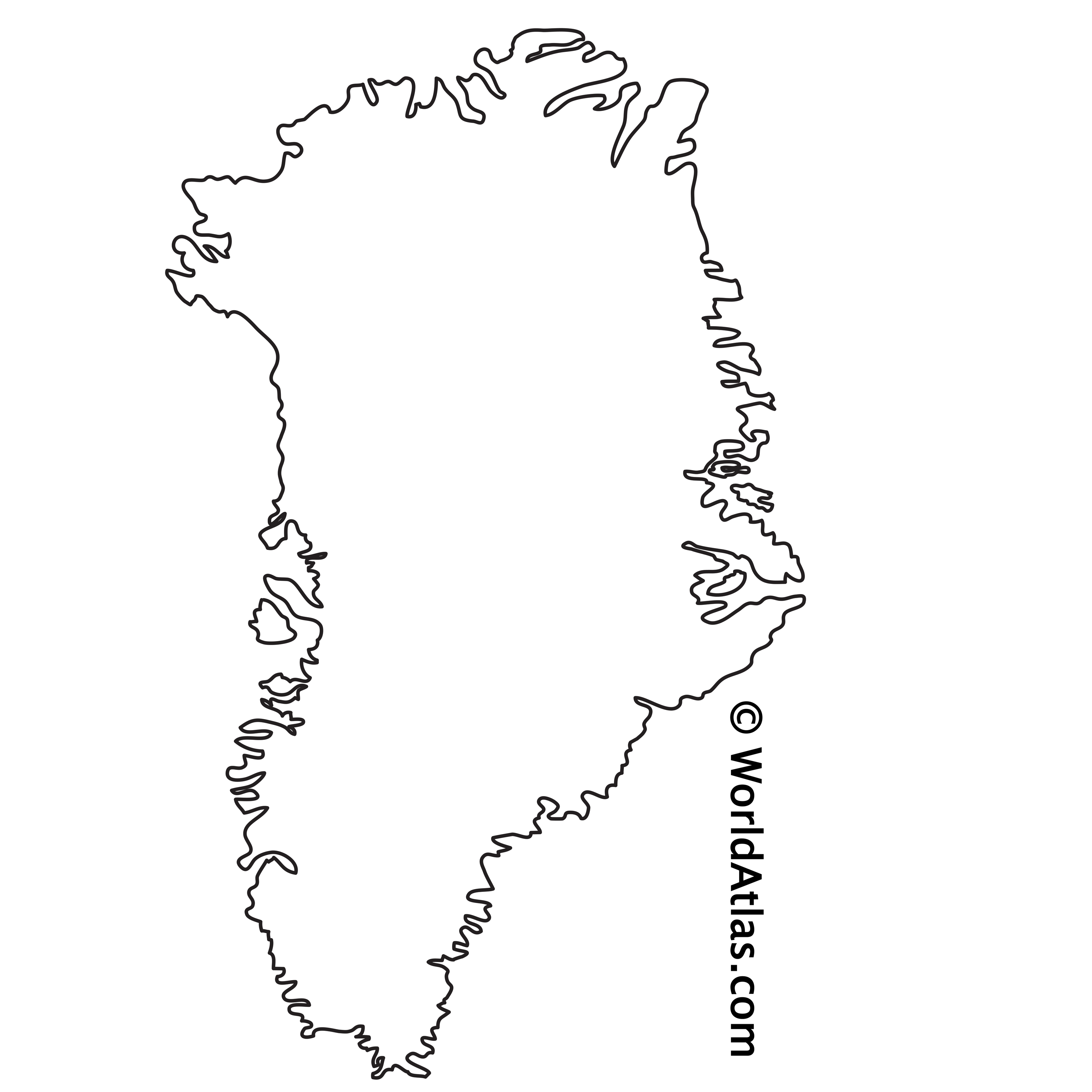 Greenland Map Outline