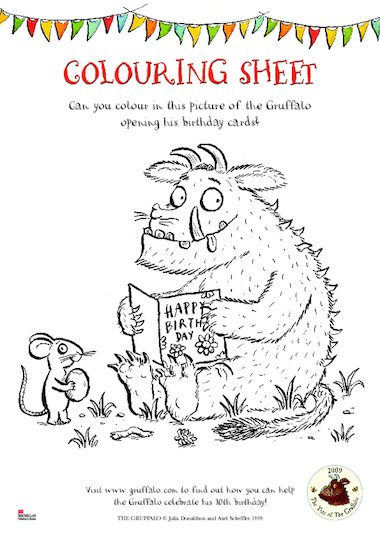 Gruffalo Characters To Colour