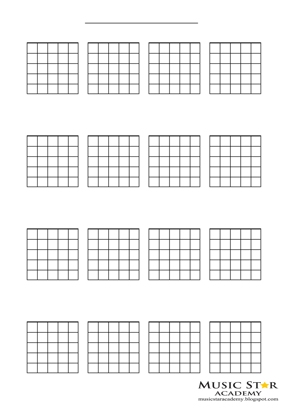 Guitar Chord Chart Blank