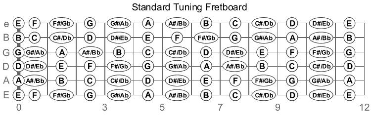 Guitar Notes Fretboard Diagram