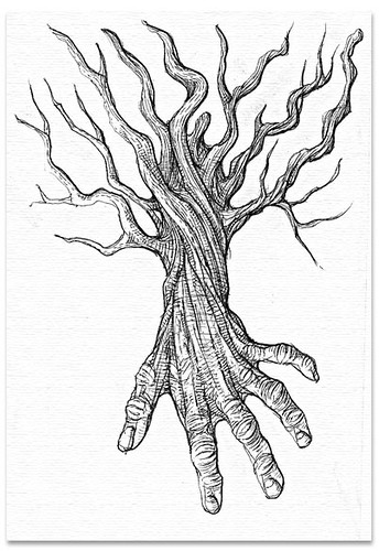 Hand Tree Drawing