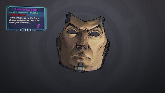 Handsome Jack Mask Head