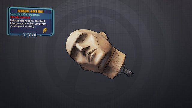 Handsome Jack Mask Orange