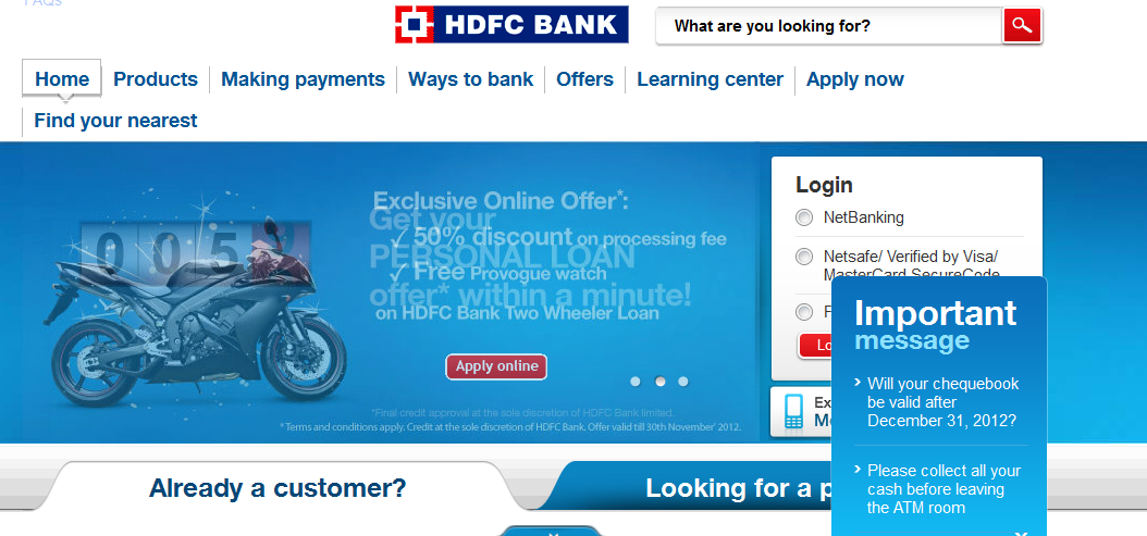 Hdfc Bank Cheque Book Validity