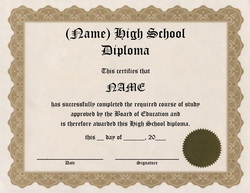 High School Diploma Certificate Template