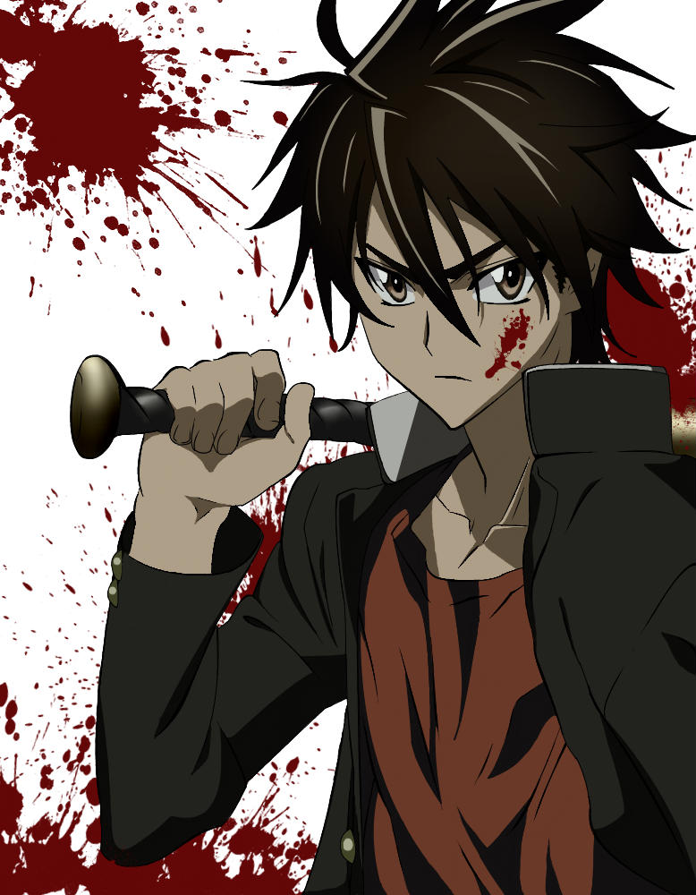 Highschool Of The Dead Takashi With Bat