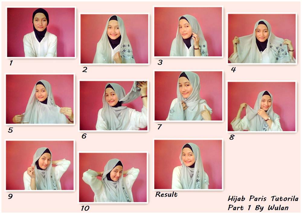 Hijab Paris Segi Empat Tutorial