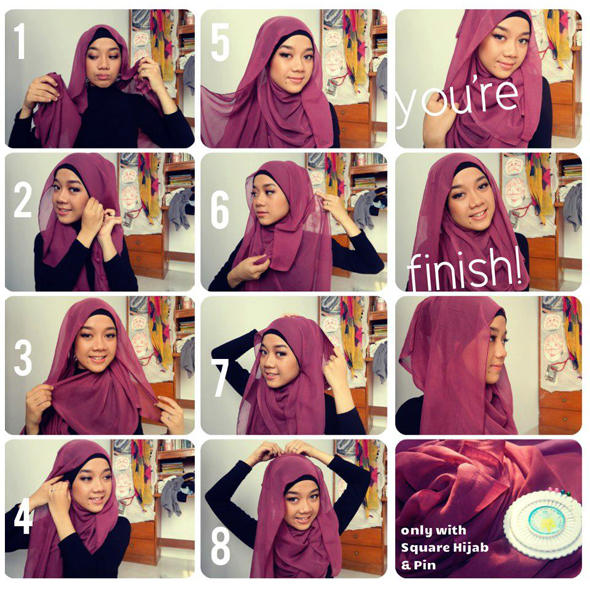 Hijab Tutorial Segi Empat 2013