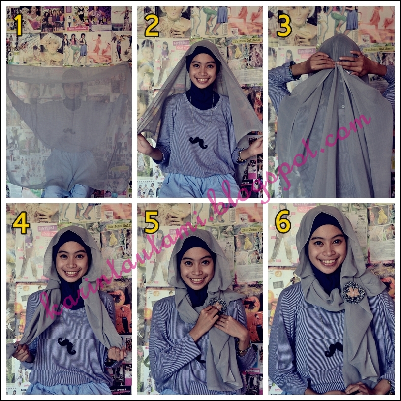 Hijab Tutorial Segi Empat Simple