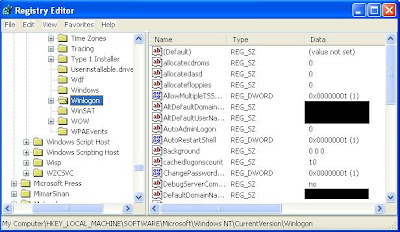 Hklm Software Microsoft Windowsnt Currentversion Winlogon
