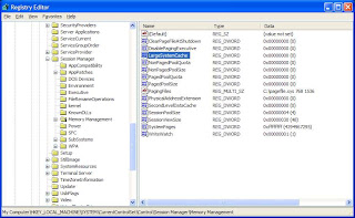 Hklm System Currentcontrolset Control Session Manager Memory Management Largesystemcache