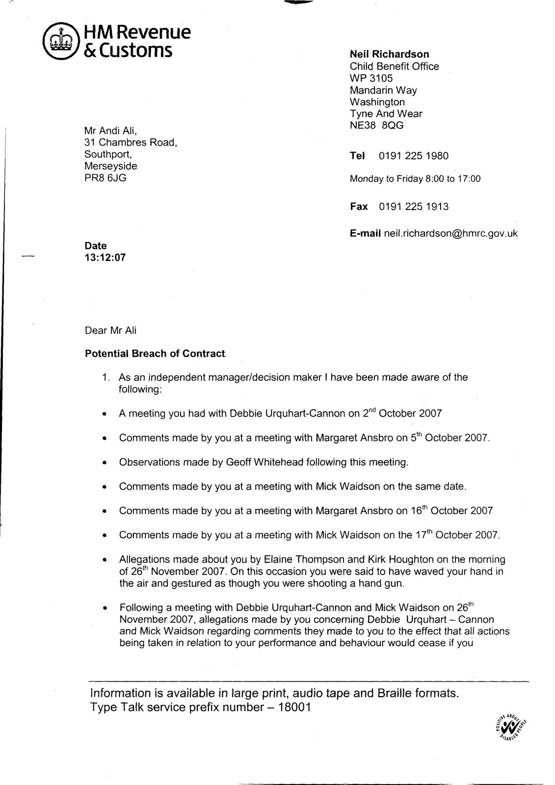 Hmrc Letter