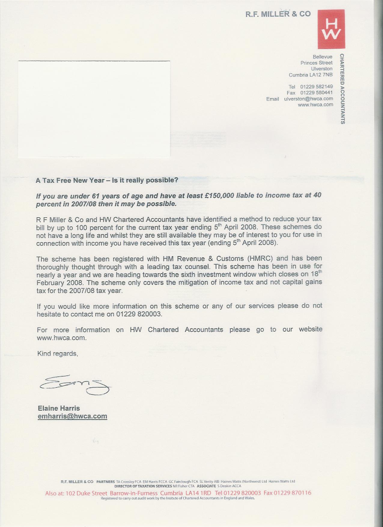 Hmrc Letter Of Offer